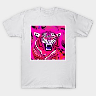 bengals cat in lunar nfl new year in ecopop art T-Shirt